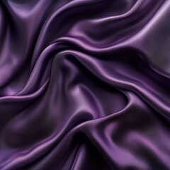 Obraz premium Elegant Purple Satin Fabric with Smooth Draping Textures Ideal for Fashion, Upholstery, and Home Decor Applications in Luxurious Settings