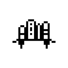 Naklejka premium bookshelf book library pixel art