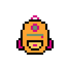 Fototapeta premium retro backpack cute pixel art