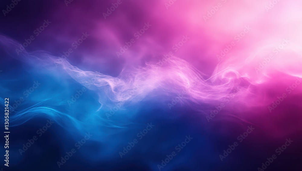 Poster ethereal abstract background with soft swirling colors of pink and blue creating a dreamlike atmosph