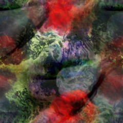 Multicolour space dyed marble seamless art texture background. Vivid mottled marl effect ombre home decor design. For tie dye and surface fashion all over backdrops.