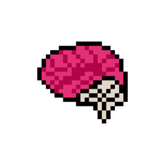 Fototapeta premium brain human anatomy pixel art