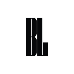 BL monogram logo design letter text name symbol monochrome logotype alphabet character simple logo