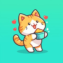 Cute Cat Eating Food (1)