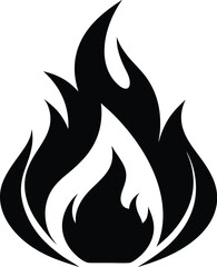 Fire icon vector , Fire flame icons, fire silhouette vector illustration 