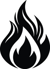 Fire icon vector , Fire flame icons, fire silhouette vector illustration 