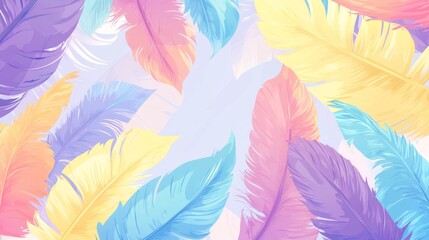 Colorful Feather Pattern Background