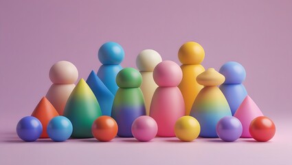 Naklejka premium Doll Color Diversity