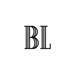BL monogram logo design letter text name symbol monochrome logotype alphabet character simple logo