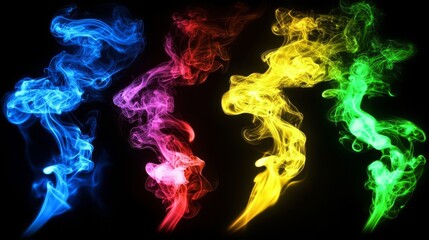 Fototapeta premium Vibrant Colorful Smoke Abstract Design