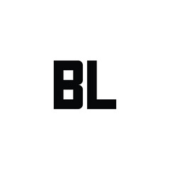 BL monogram logo design letter text name symbol monochrome logotype alphabet character simple logo