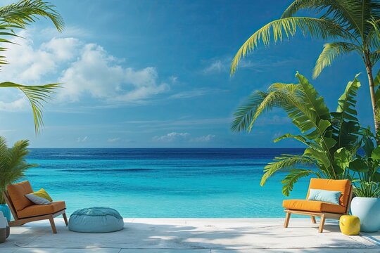 Tranquil Ocean Blue Backdrop for Invigorating Decor and Vibrant Design