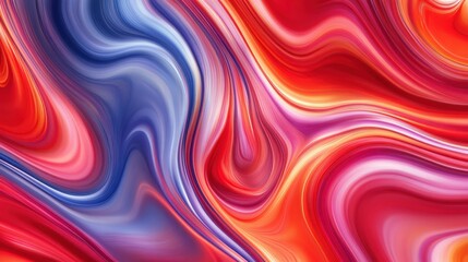 Obraz premium Swirling abstract art features a vibrant colorful blend of shades