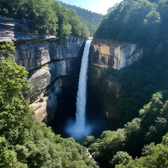 Hurricane Falls in Tallullah Gorge State park, Georgia.