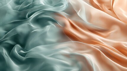 Obraz premium Warm copper and emerald mist, luxurious and dynamic with smooth transitions and cloud texture