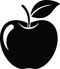 Apple vector silhouette, apple icon 