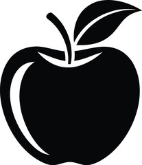 Apple vector silhouette, apple icon 