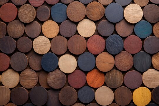 Retrospective Composition of Wooden Chips Showcasing the Highlights of 2024