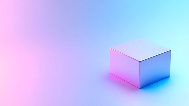 Sleek Corporate Presentation Template with Gradient Backdrop and Isometric Data Visualization