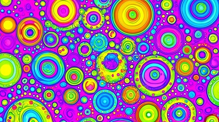 Psychedelic Circle Pattern Art