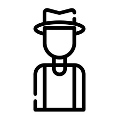 avatar farmer cut line icon