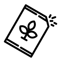 seed packet line icon