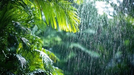 Obraz premium Rainforest Seasonal Rain