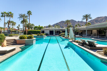 Swimming pool at a large luxury estate