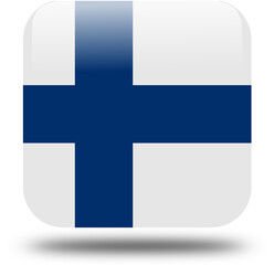 Obraz premium square 3d look flag of finland country