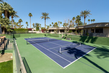 Tennis and pickleball court at large luxury estate