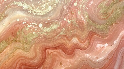 Fototapeta premium Warm rose gold and amber swirls, glowing and rich with subtle transitions