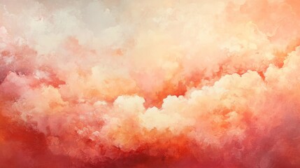 Fototapeta premium Warm rose gold and coral clouds, glowing and rich with smooth transitions