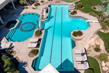 Luxury Home Aerial with Olympic size swimming pool