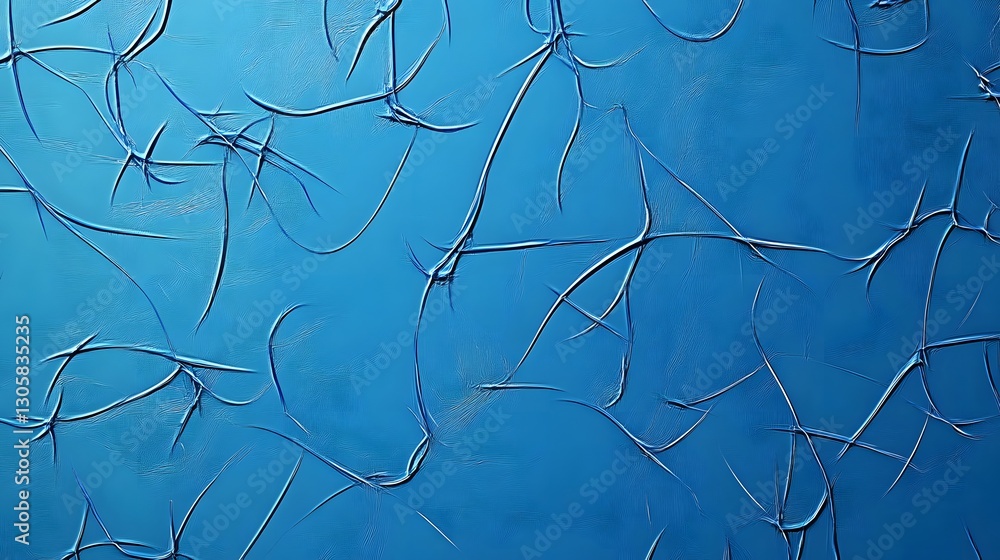 Poster abstract blue textured background with intricate crackle pattern