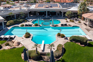 Luxury Home Aerial with Olympic size swimming pool