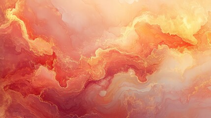 Warm sunset orange and rose gold clouds, glowing and rich with smooth flowing transitions