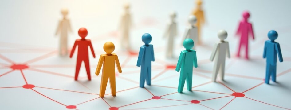 Diverse People Network Business Teamwork Connections. Ideal for corporate websites, HR presentations, team-building materials