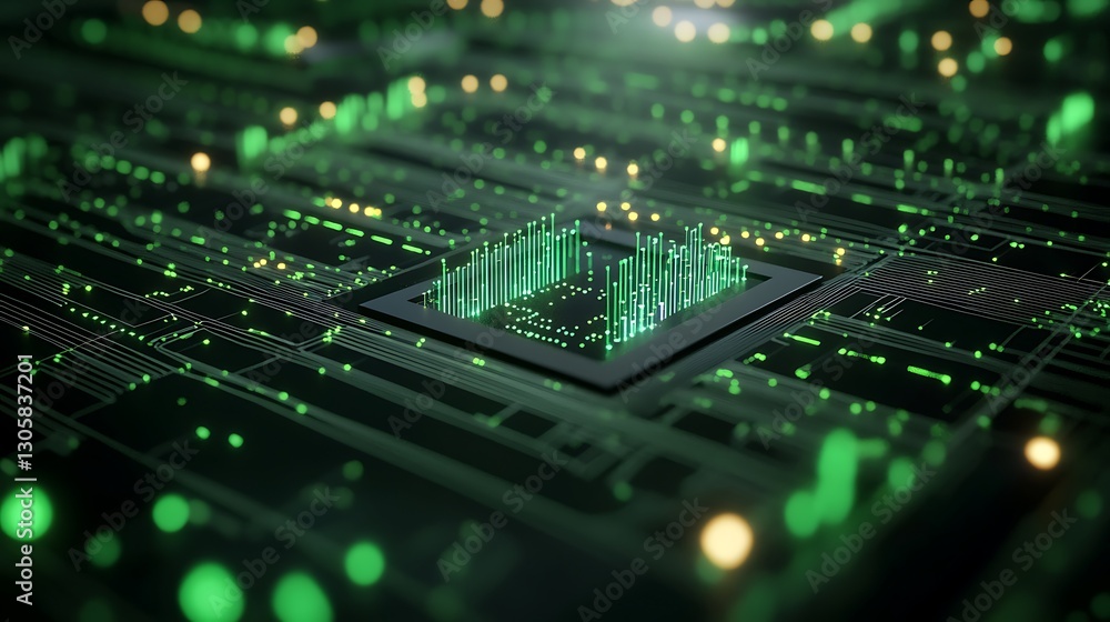 Aufkleber futuristic ai-enhanced stock trading floor image featuring advanced financial technology and vibrant
