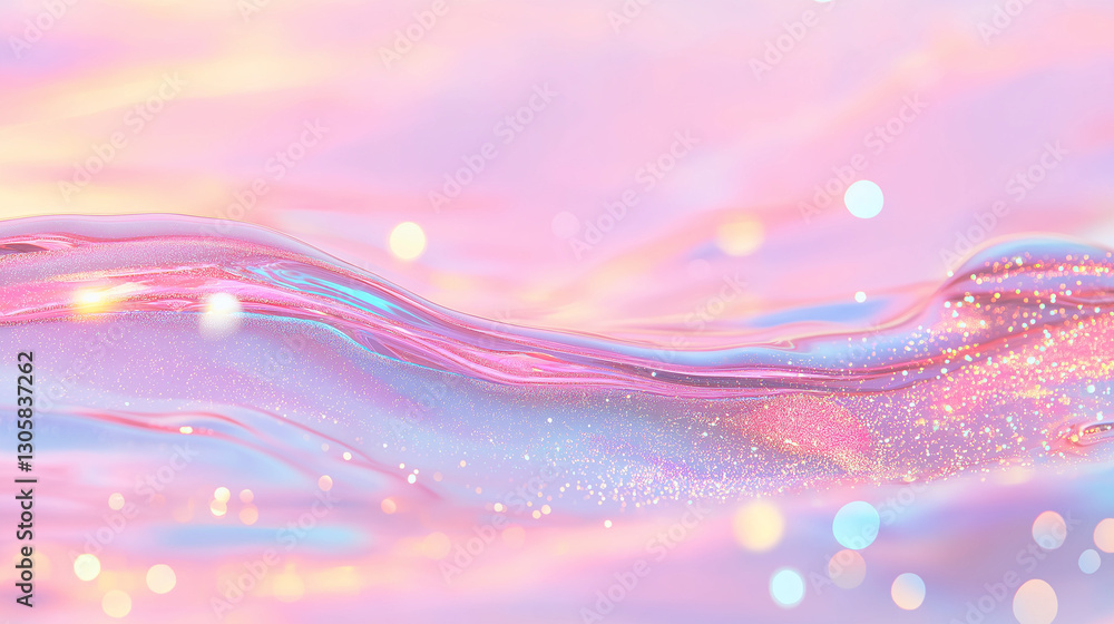 Poster dreamy pastel swirls: a captivating abstract art piece featuring swirling pastel colors and a hint o
