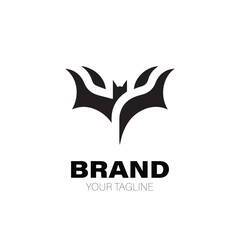 Bat Logo. Bat Logo Design. Bat Logo Brand. Bat Logo Vector Design Isolated on White Background
