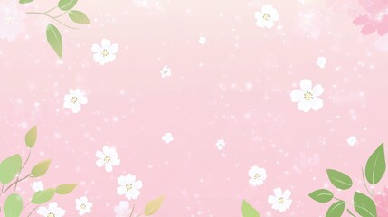 Beautiful background template made of Spring flowers.