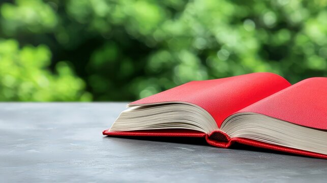 Exploring goals for success open book on a table natural environment inspirational learning perspective