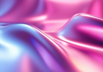 Obraz premium Smooth Flowing Silk Texture in Vibrant Pink and Blue Hues, Abstract Background for Elegant Designs and Creative Projects