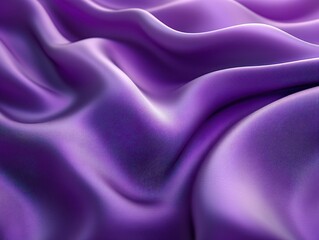 Obraz premium Smooth, Luxurious Purple Satin Fabric with Flowing Drapes and Soft Textures for Elegant Backgrounds and Fashion Designs