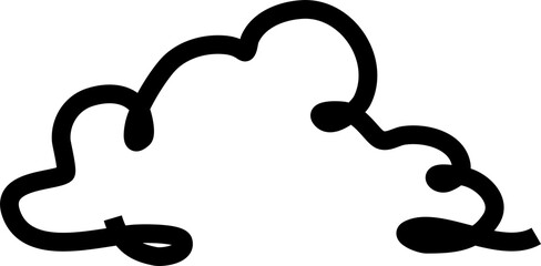 Clouds icon collection. Doodle bold line