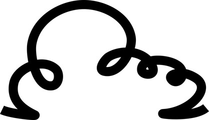 Clouds icon collection. Doodle bold line