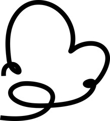 Clouds icon collection. Doodle bold line