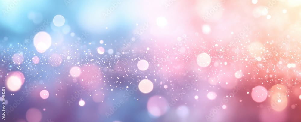 Poster soft and dreamy colorful background with sparkling bokeh effects for creative design and artistic pr