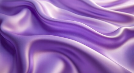 Soft and Elegant Purple Silk Fabric Drapery with Flowing Texture and Beautiful Light Reflections for Fashion and Interior Design Backgrounds