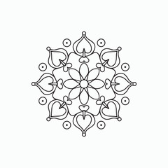 Relaxation traditional ornamental mandala for Coloring book page